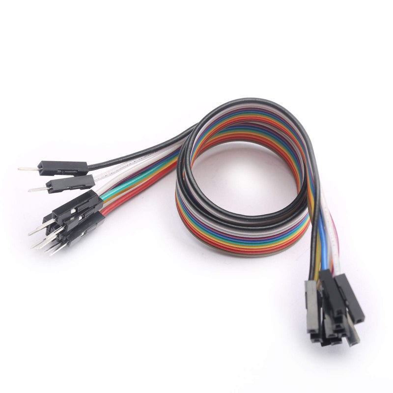 DEVMO Multicolored 10pcs Male to Female Dupont Wire Jumper Cable Ribbon Compatible with SMT32 Ar-duino Raspberry Pi Breadboard 30cm - Image 1